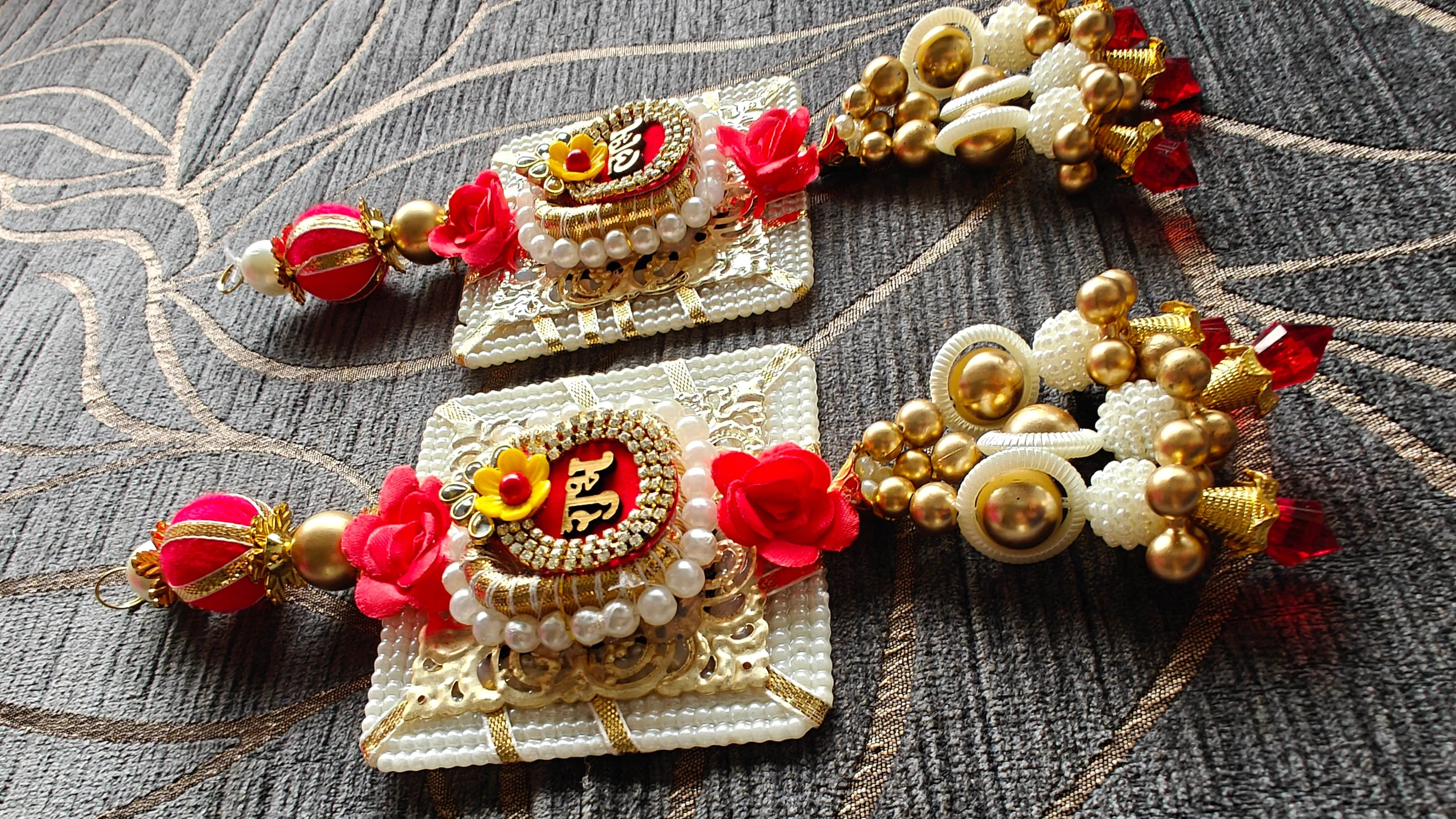 Red Shubh Labh Set (Pair of 2) - Accessory