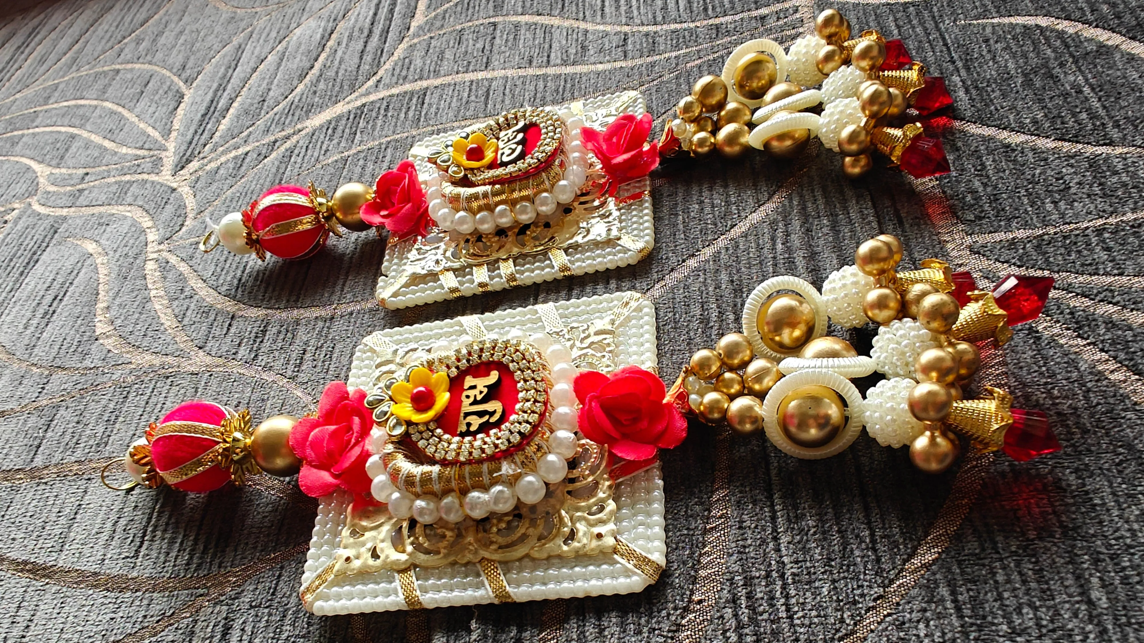 Red Shubh Labh Set (Pair of 2) - Accessory