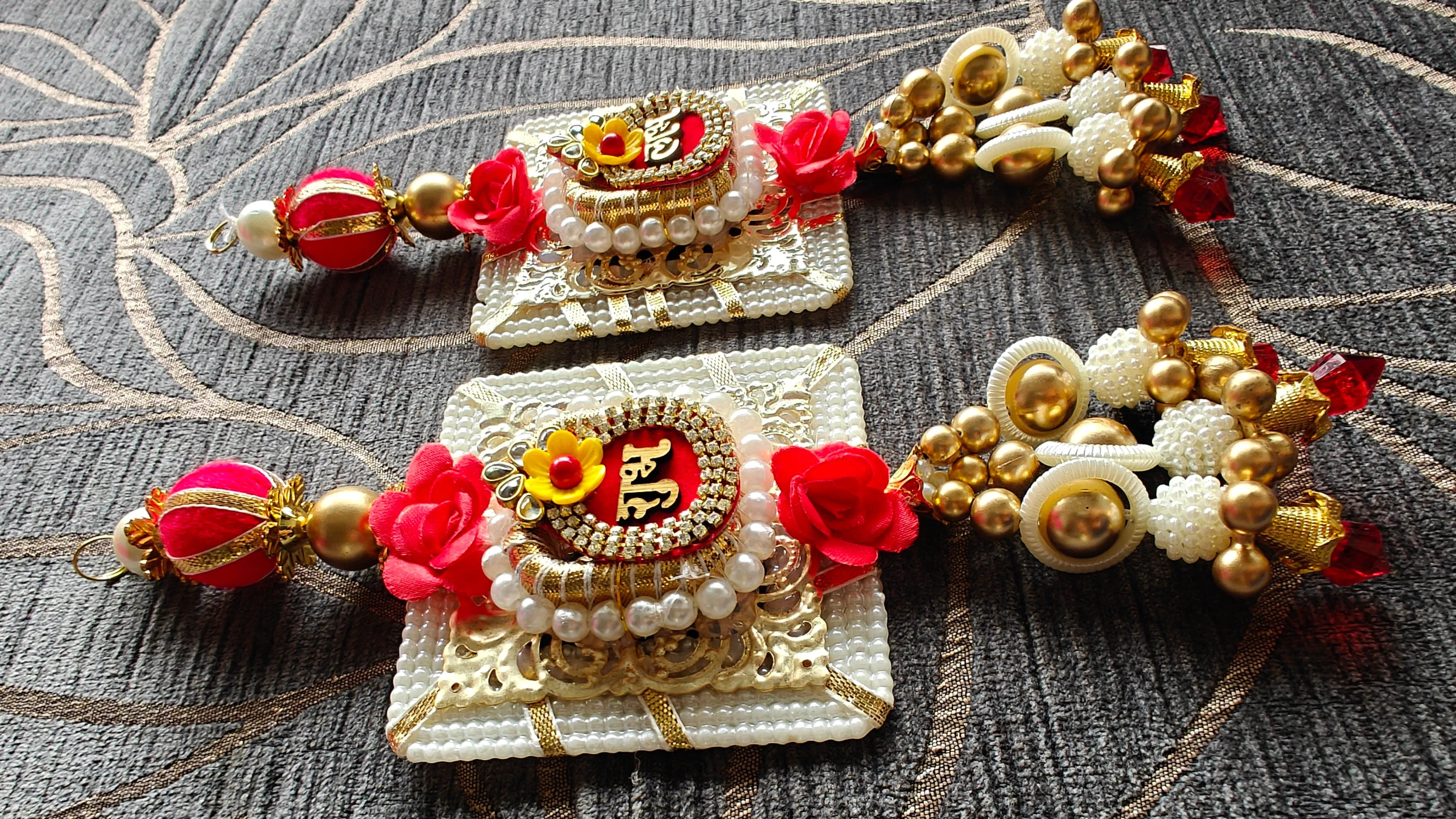 Red Shubh Labh Set (Pair of 2) - Accessory