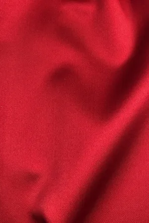 Red Silk Blend Mikado Fabric