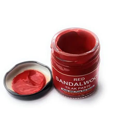 Red Ssandalwood Paste Tilak (Lal Chandan) Made with Real and Rare Red Sandal with Spiritual Matra