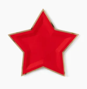 Red Star Diecut Plates