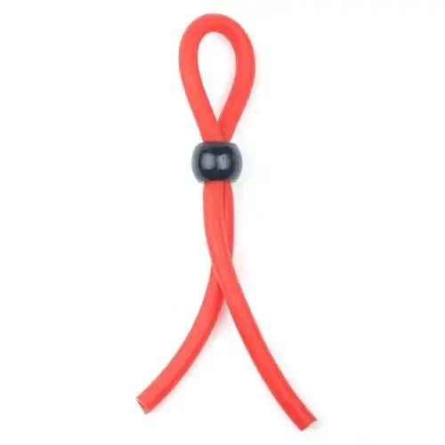 Red Stretchy Adjustable Rubber Cock Ring for Him