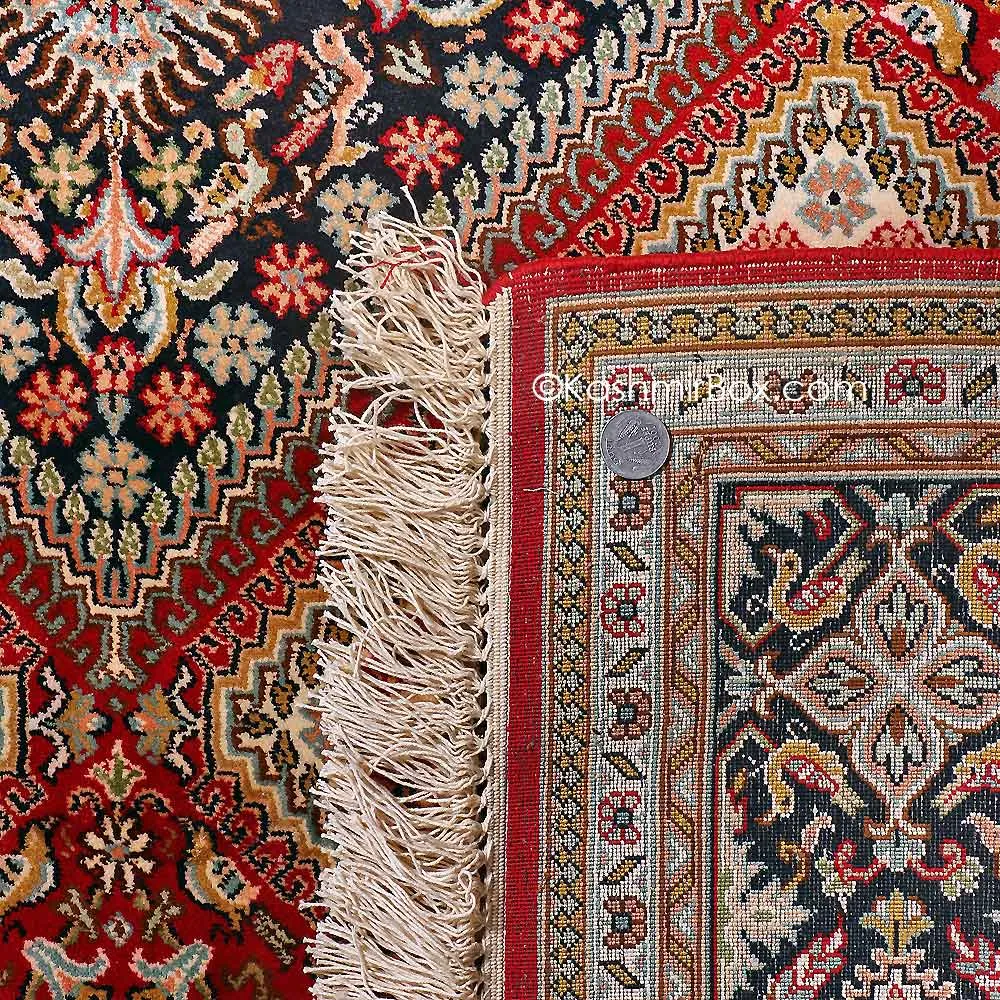 Red Tabriz Silk Cotton Carpet