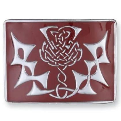 Red Thistle Kilt Belt Buckle