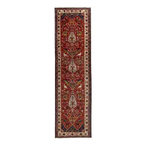 Red Traditional Wool Runner - 3'11" x 12'2"