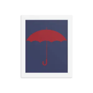 Red Umbrella Framed Print