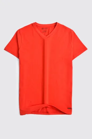 Red V-Neck T-shirt