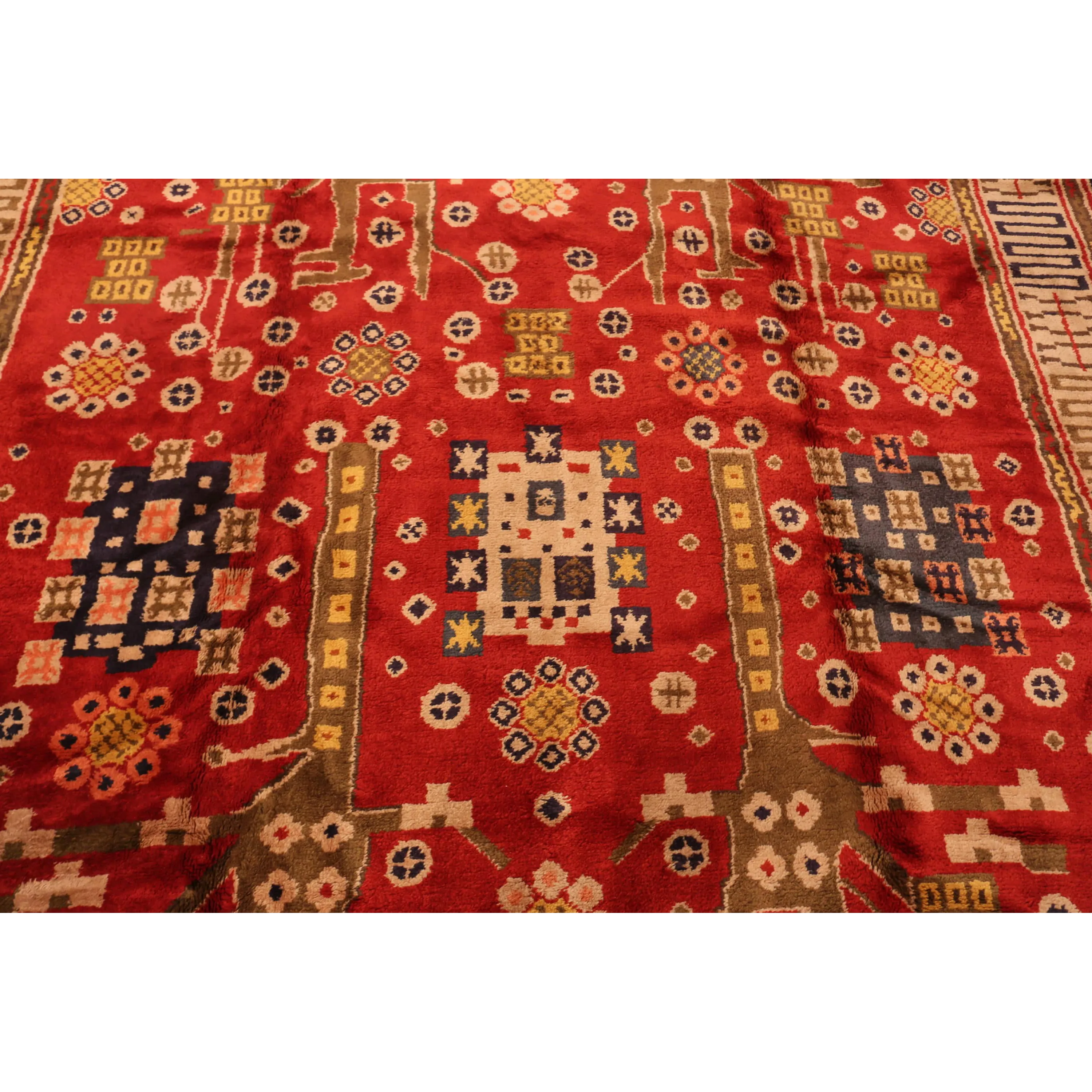 Red Vintage Sc&inavian Wool Rug - 10'3" x 13'8"