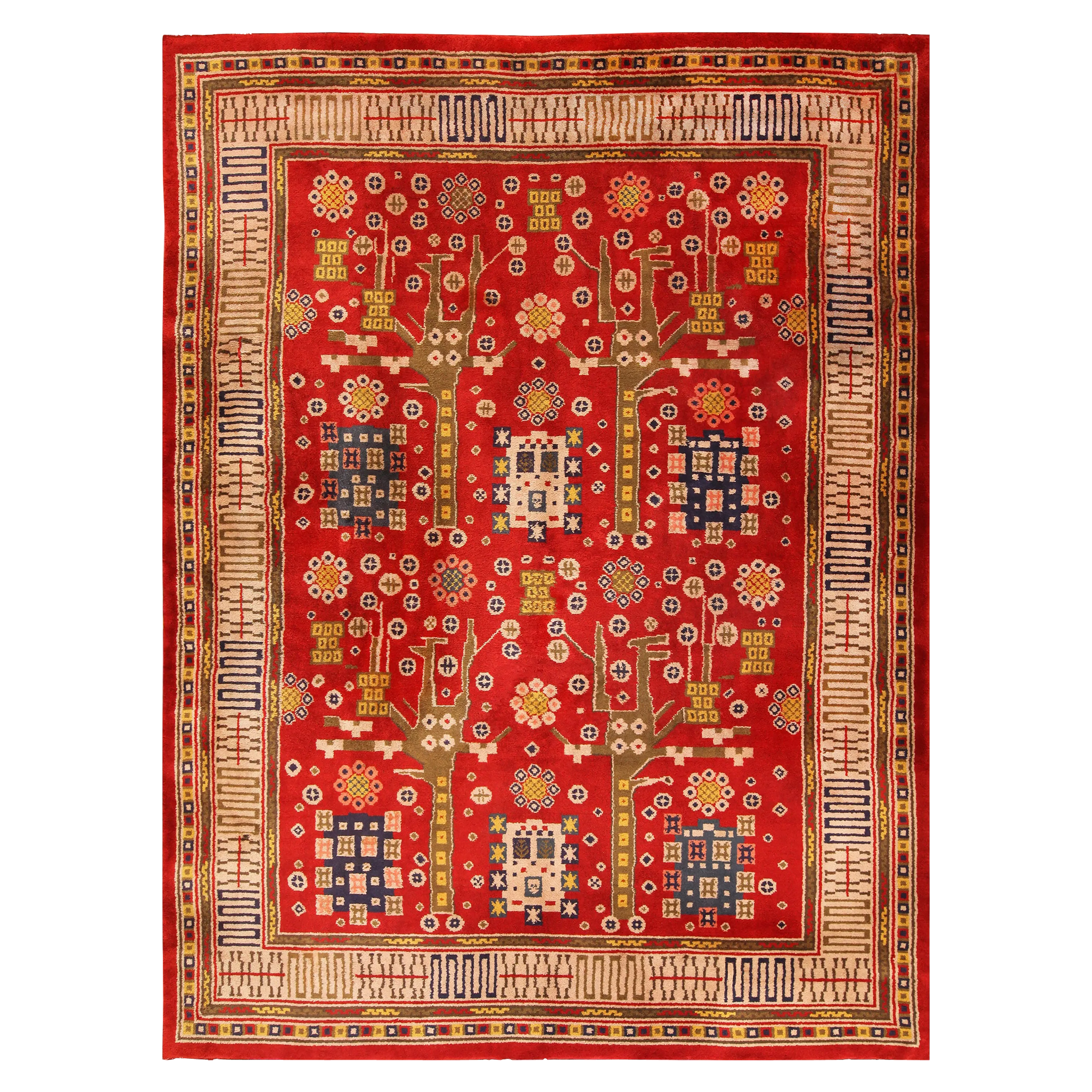 Red Vintage Sc&inavian Wool Rug - 10'3" x 13'8"