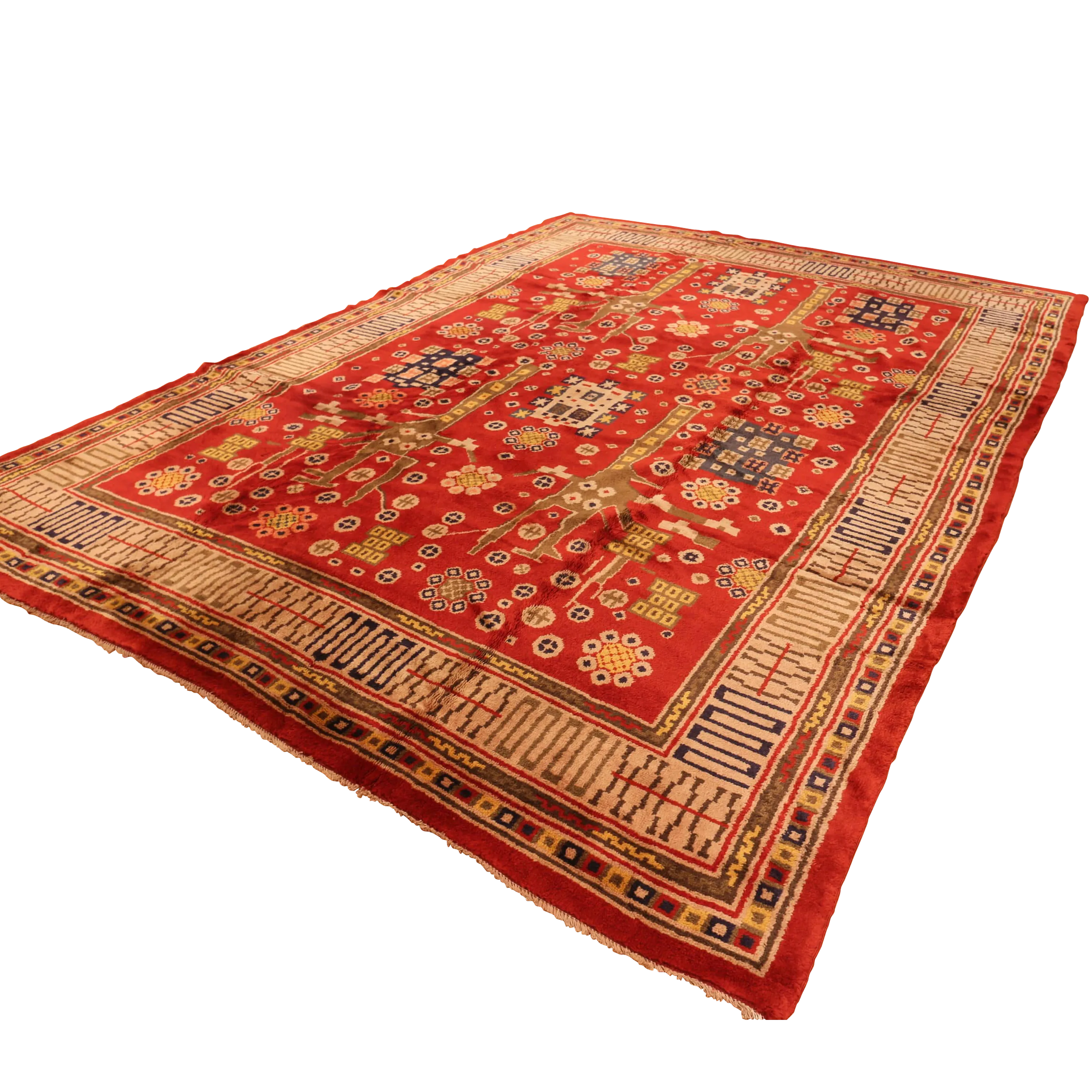 Red Vintage Sc&inavian Wool Rug - 10'3" x 13'8"