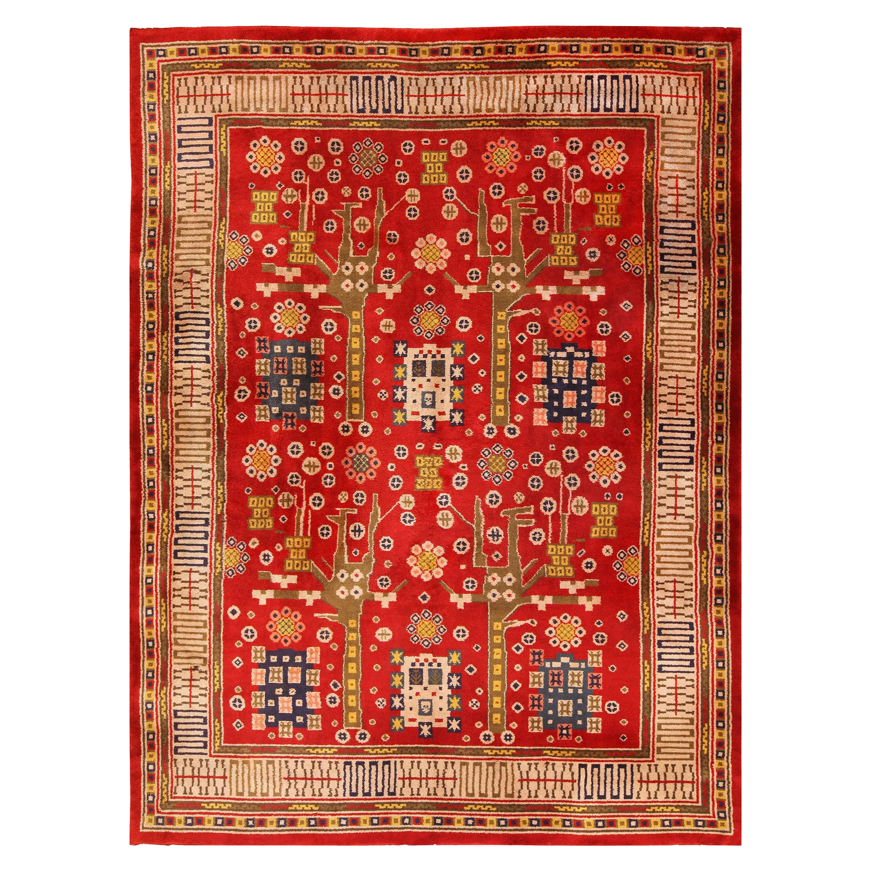 Red Vintage Sc&inavian Wool Rug - 10'3" x 13'8"