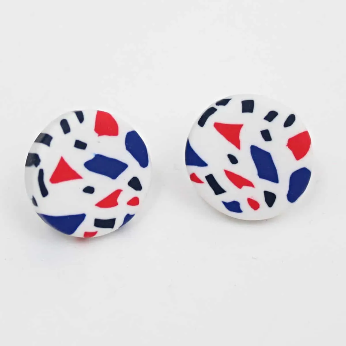 Red White and Blue Statement Earrings