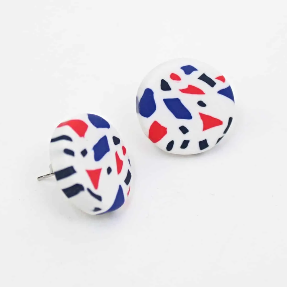 Red White and Blue Statement Earrings