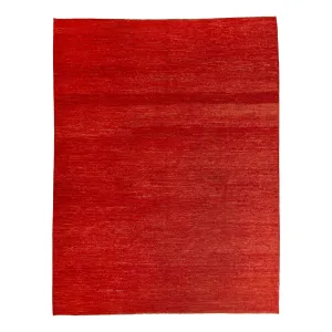 Red Zameen Transitional Wool Rug - 9'1" x 11'10"