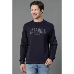 RedTape Men's Navy Blue Graphic Print Sweatshirt