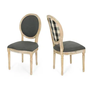 Reed Upholstered French Design Dining Chairs