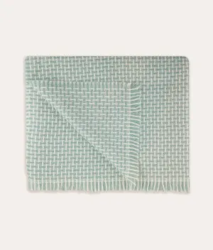 Reeve Alpaca Throw - Aqua