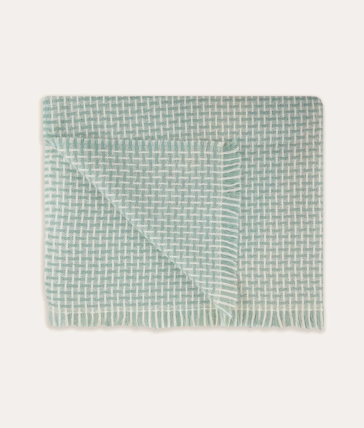 Reeve Alpaca Throw - Aqua