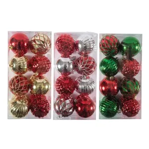 Reflective Glitter Gem Christmas Ornament Set