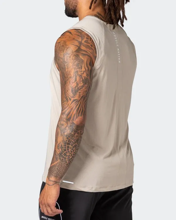 Reflective Training Tank - Bone