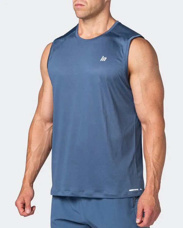 Reflective Training Tank - Denim Blue