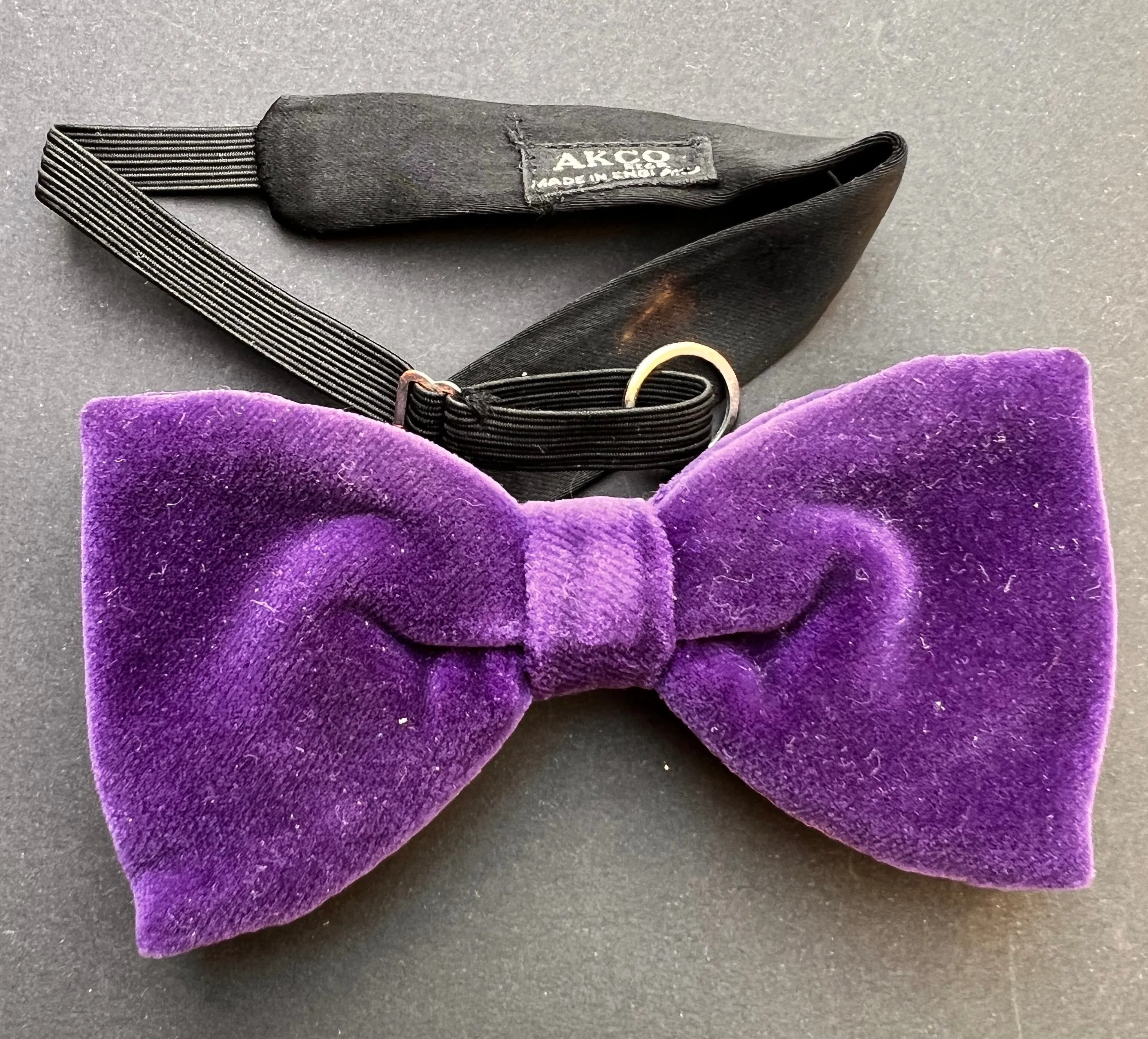 Regal Purple Velvet Bow Tie