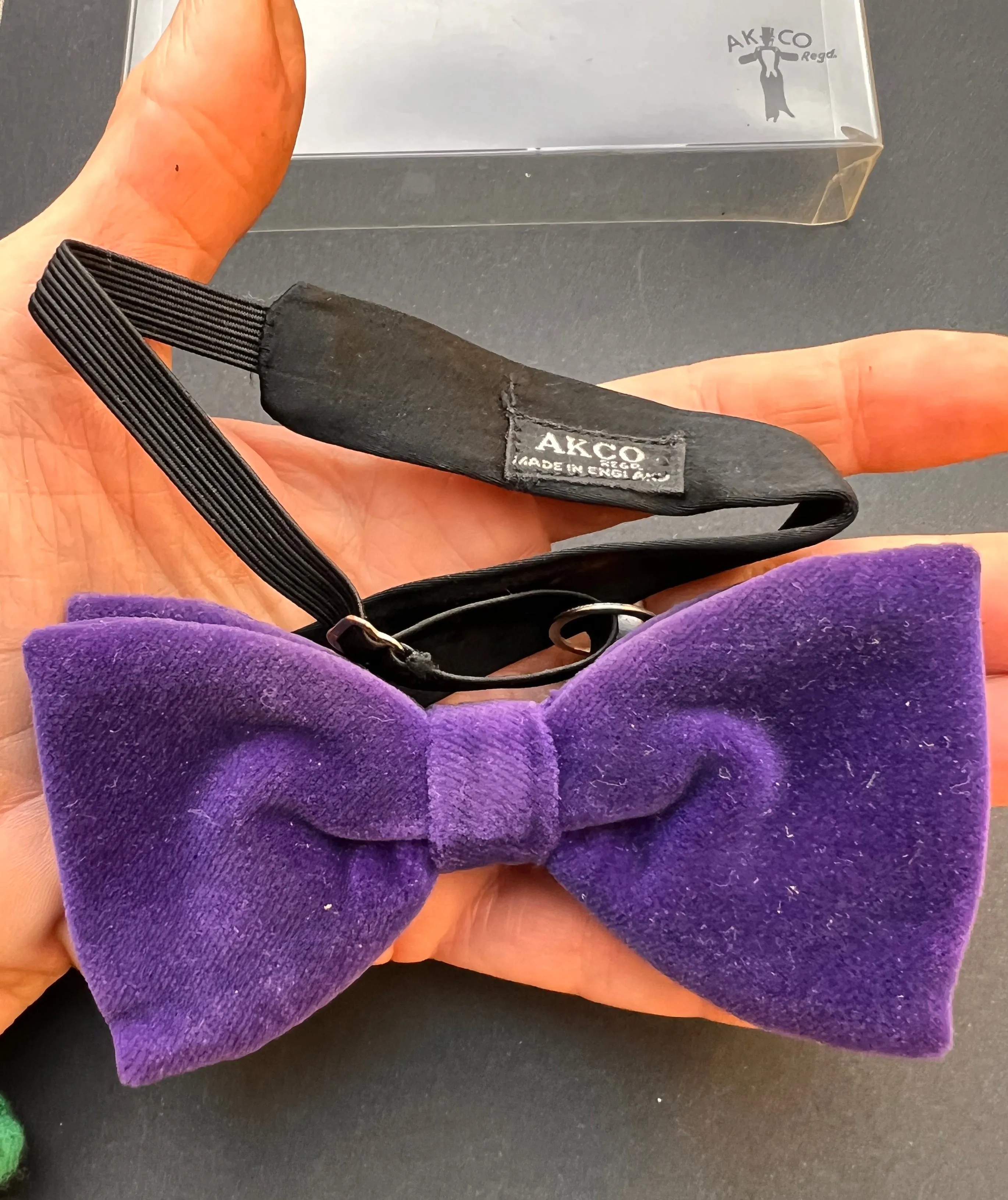 Regal Purple Velvet Bow Tie