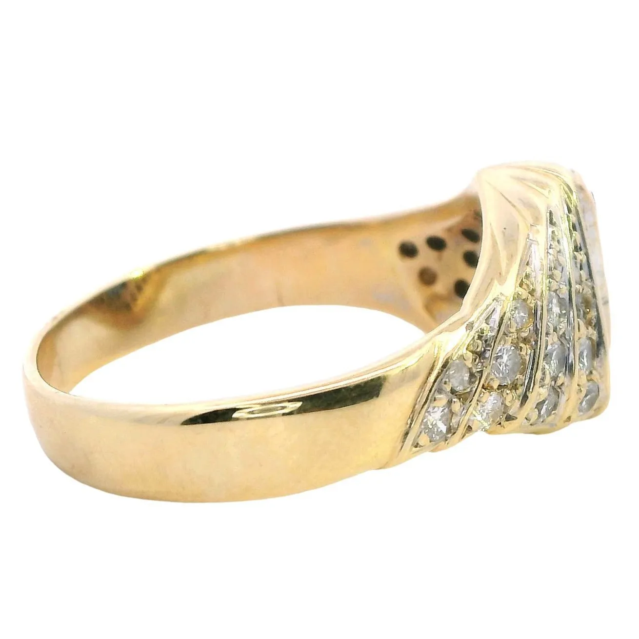 Regal Radiance: 9ct Yellow Gold Sapphire and Diamond Ring - A Symbol of Timeless Elegance