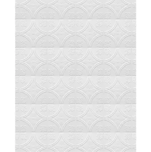 Regal White Tin Tiles Printed Backdrop