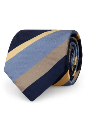 Regimental archive tie blue grey light blue and beige - Fumagalli 1891