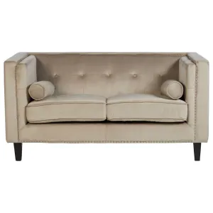 Regina 2-Seater Sofa in Mink Velvet