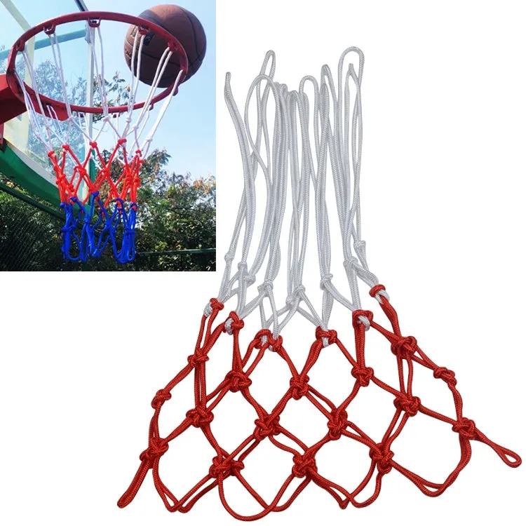 Regular Edition Polyester Rope Basketball Frame Net (White Red)