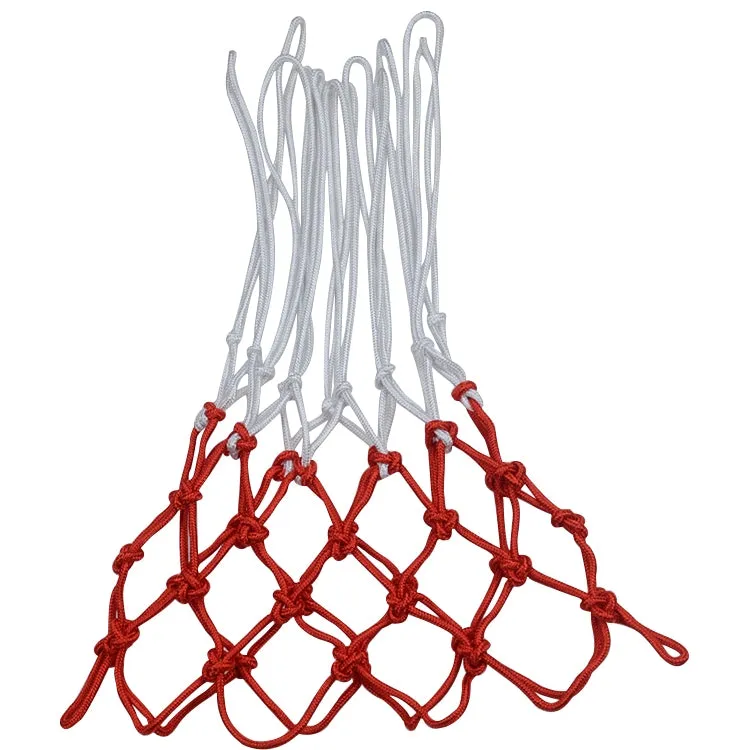 Regular Edition Polyester Rope Basketball Frame Net (White Red)