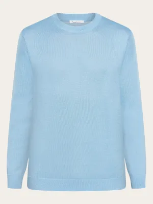 Regular merino knit crew neck - RWS - Glacier Lake