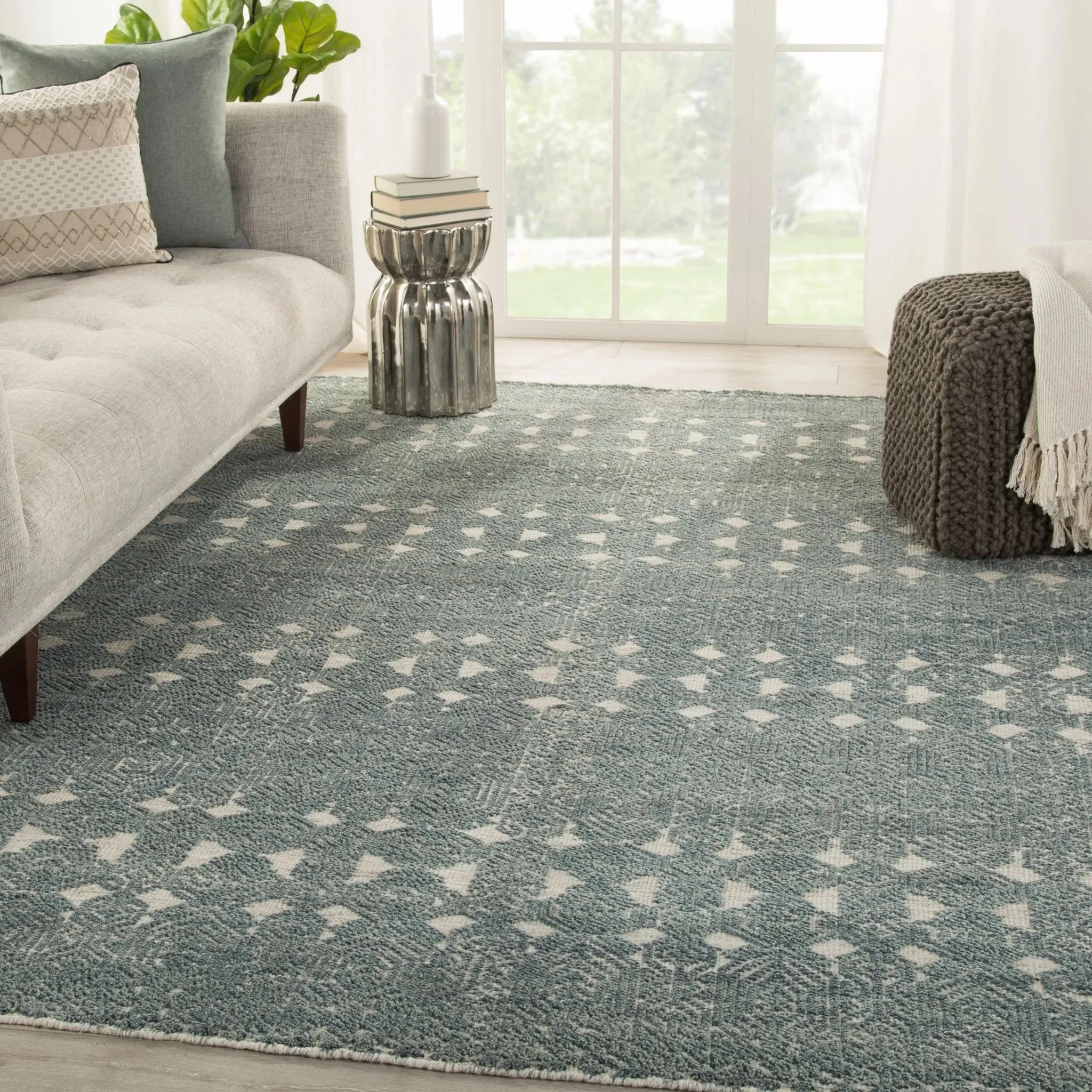 Reign REI12 Teal/Light Gray Rug