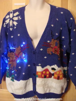 Reindeer Funny Light Up Christmas Sweater