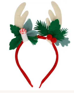 Reindeer with Holly Headband