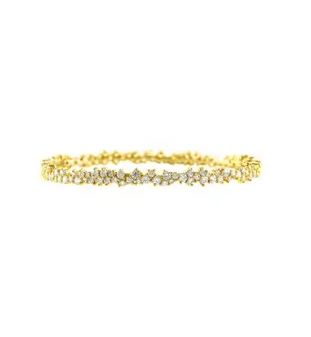 Reine Gold Dainty Crystal Bangle Bracelet