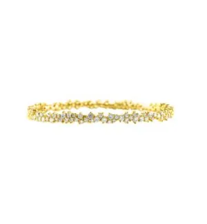 Reine Gold Dainty Crystal Bangle Bracelet