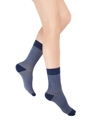 Rejuva® Herringbone Crew Compression Sock