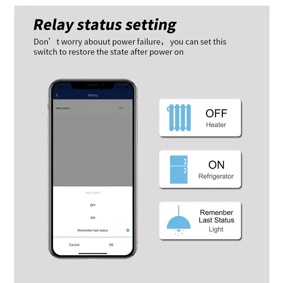 Relé interruptor inteligente WiFi (3 Pzs)