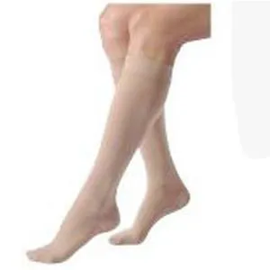 Relief Knee-High with Silicone Band, 20-30 mmHg, X-Large, Full Calf, Closed, Beige