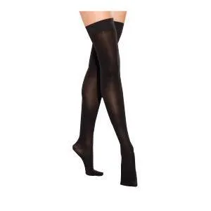 Relief Thigh-High Compression Stockings with Silicone Dot Band, X-Large, 20-30 mmHg, Black