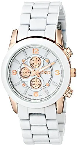 Reloj para Mujer Blanco con Detalle Metálico XOXO