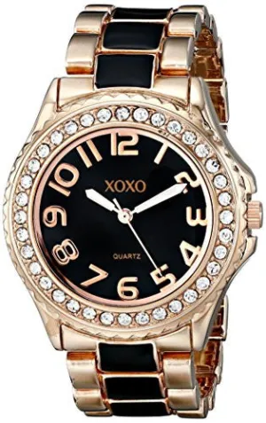 Reloj para Mujer Negro y Dorado XOXO