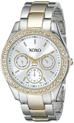 Reloj para Mujer Plateado Dorado con Piedras XOXO XO5429