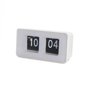 Reloj sobremesa Flip Clock Blanco