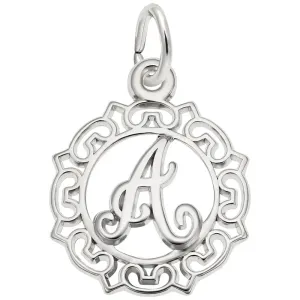 Rembrandt Charms - Ornate Script Initial A Charm - 0817-001