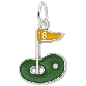 Rembrandt Charms - Painted Golf Green Charm - 3530